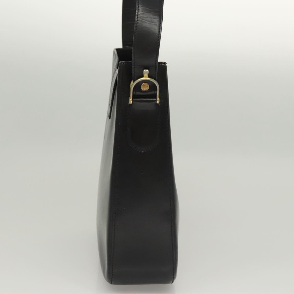 CELINE Shoulder Bag Leather Black Gold