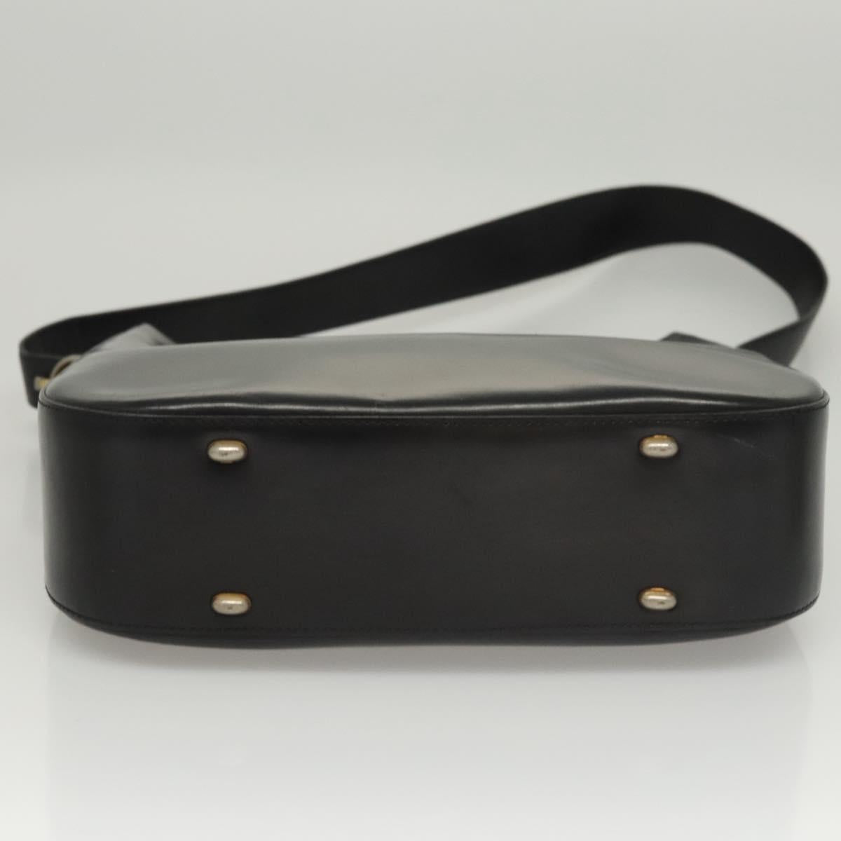 CELINE Shoulder Bag Leather Black Gold