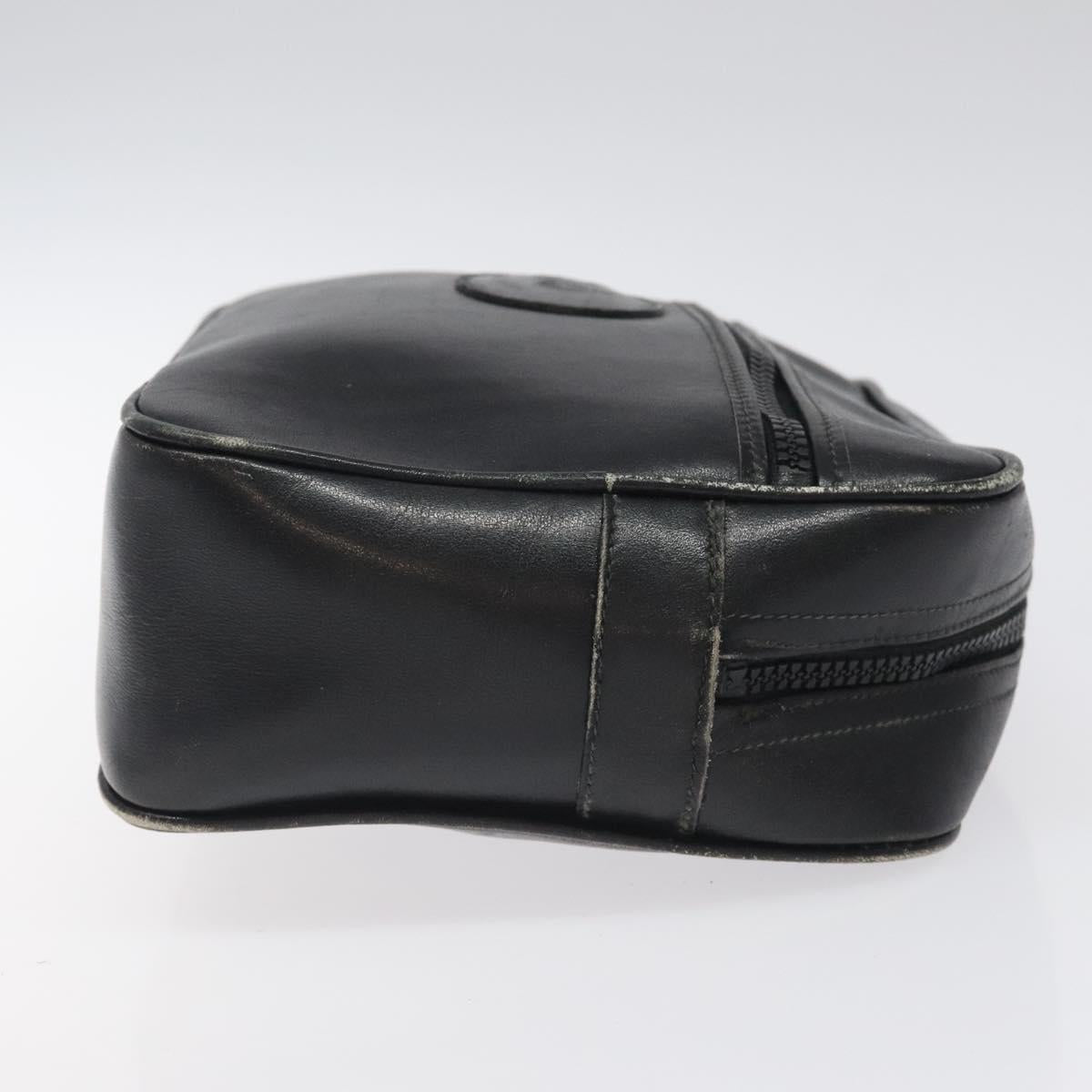 CELINE Clutch Bag Leather Black