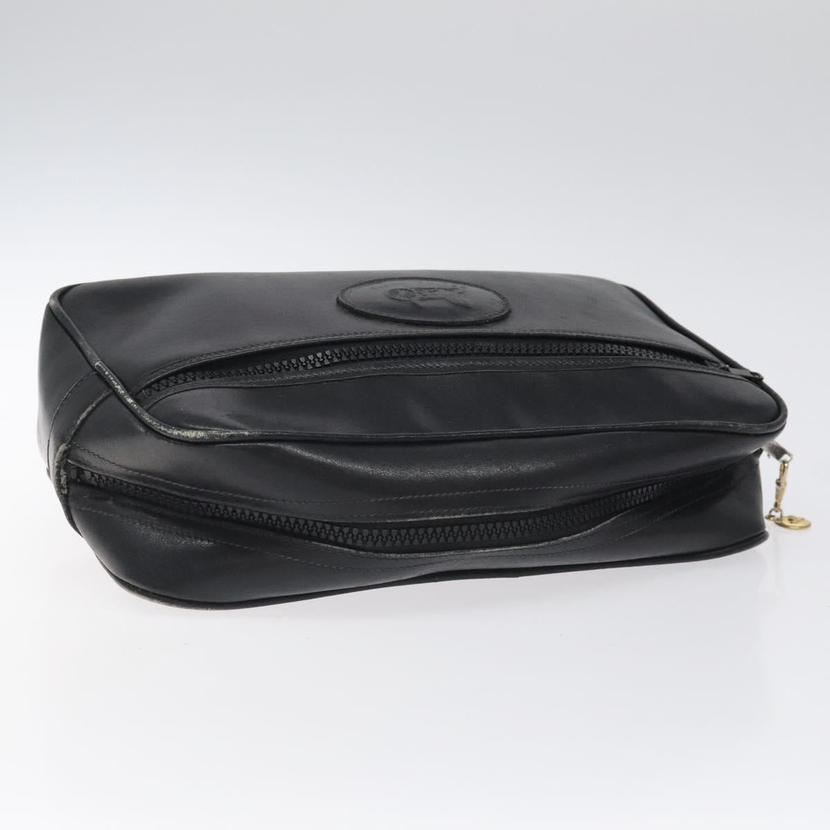 CELINE Clutch Bag Leather Black