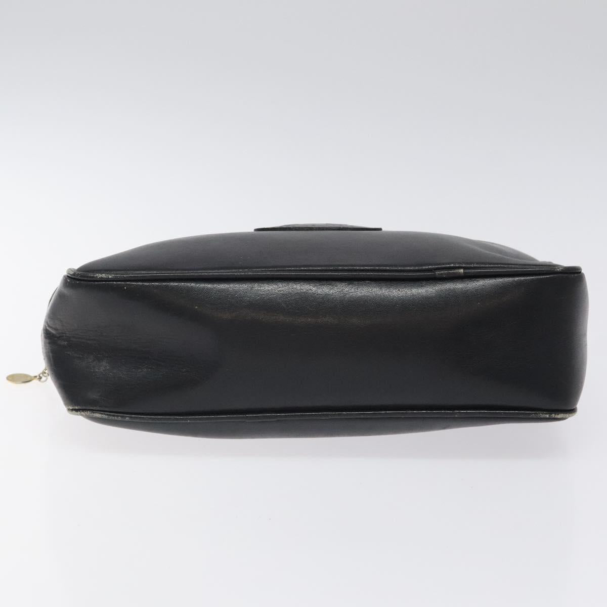 CELINE Clutch Bag Leather Black