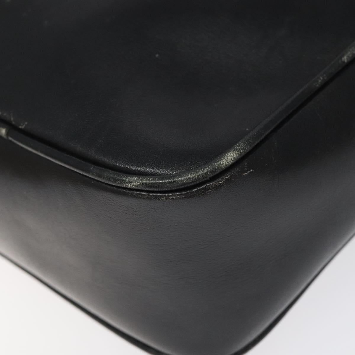 CELINE Clutch Bag Leather Black