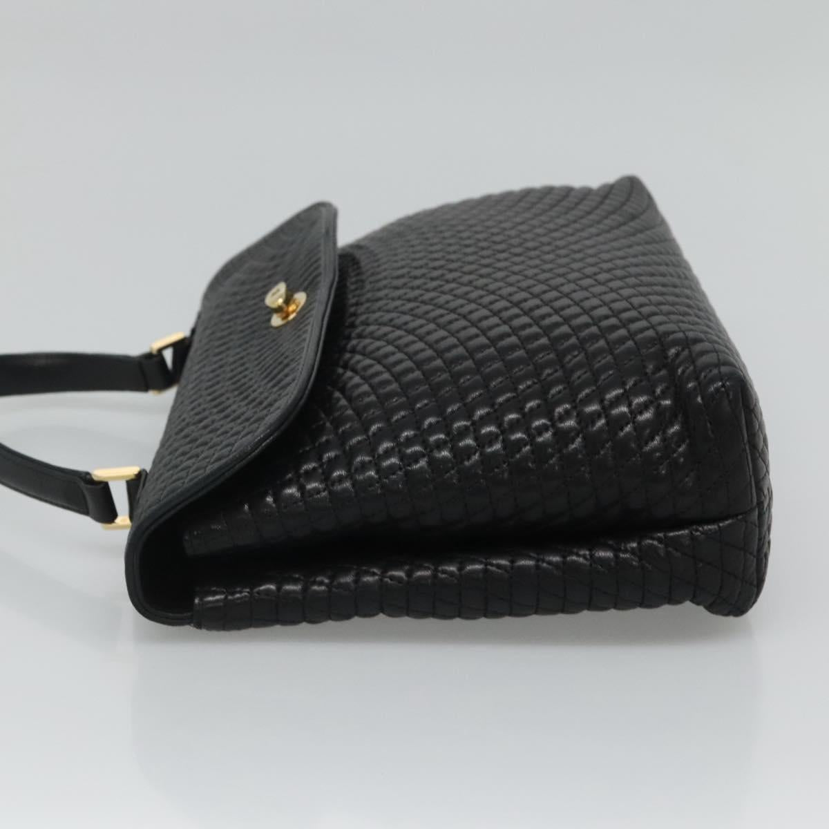 BALLY Quilted Hand Bag Leather Black