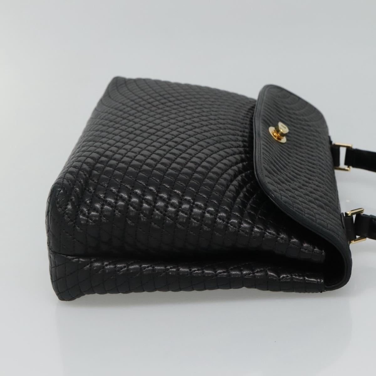 BALLY Quilted Hand Bag Leather Black