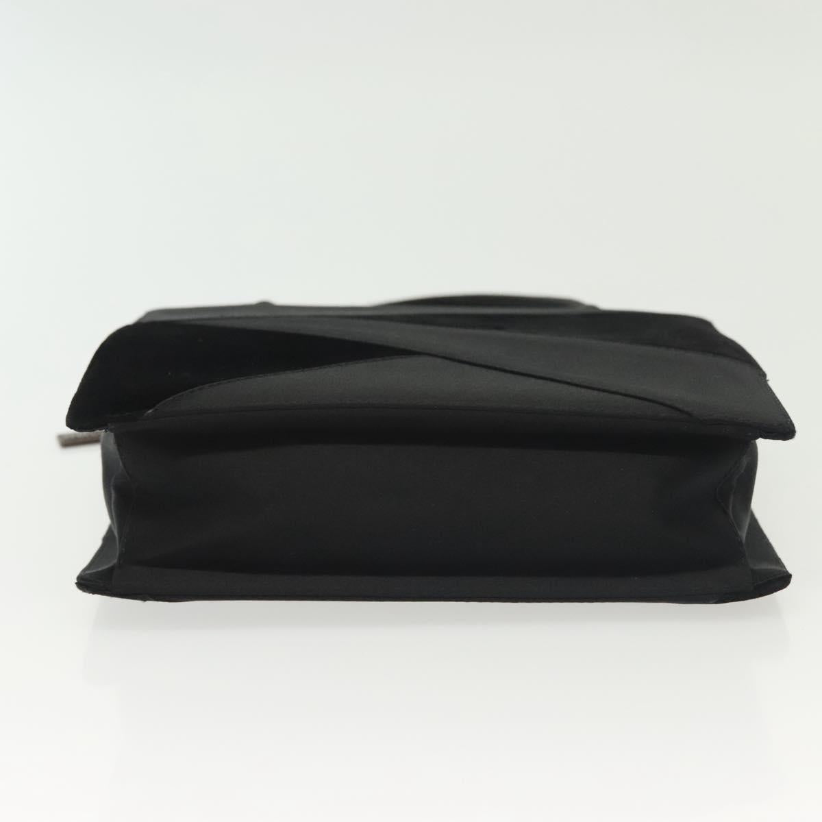 BOTTEGA VENETA Hand Bag Velor Black Silver