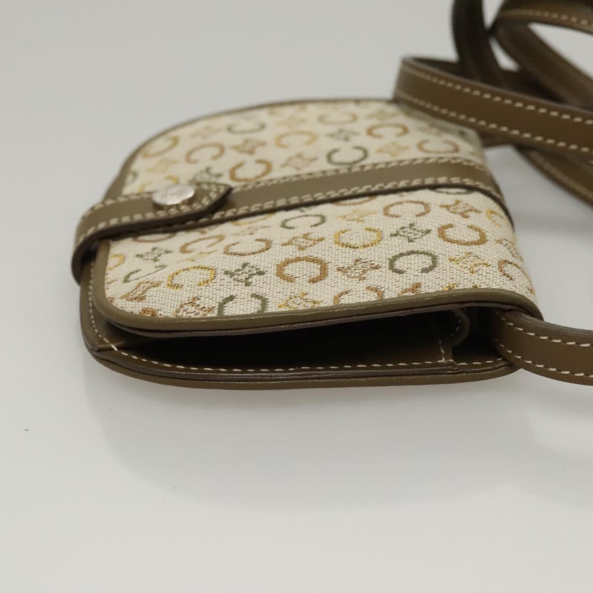 CELINE C Macadam Canvas Shoulder Wallet Khaki