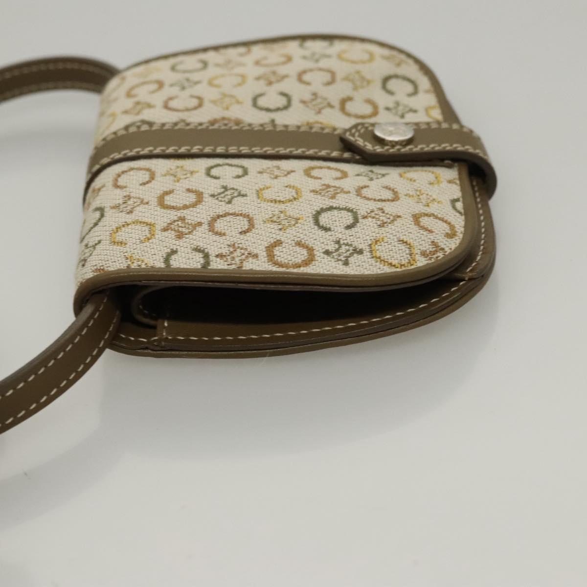 CELINE C Macadam Canvas Shoulder Wallet Khaki