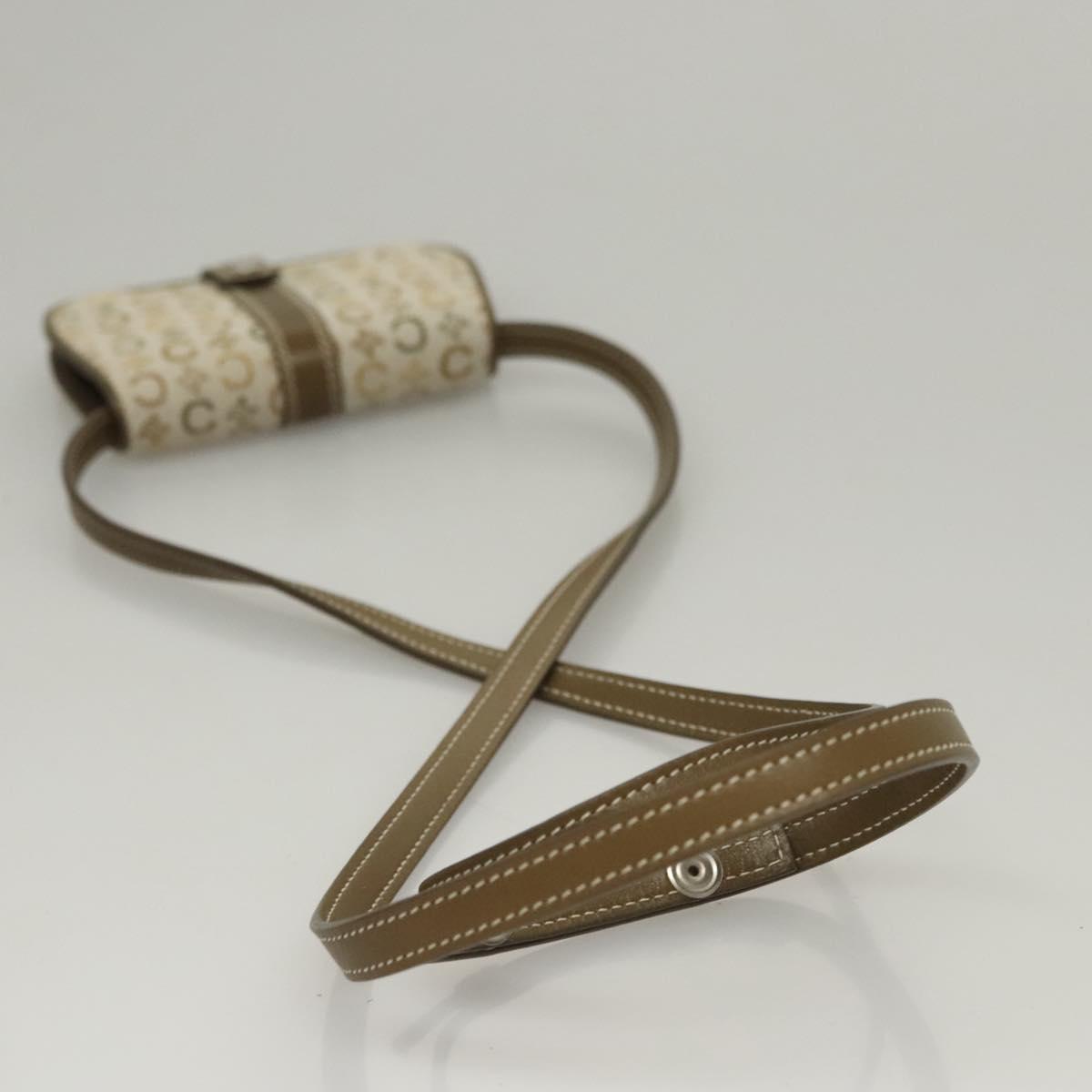 CELINE C Macadam Canvas Shoulder Wallet Khaki