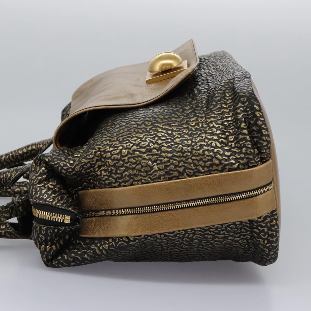 Chloe Hand Bag Leather 2way Gold