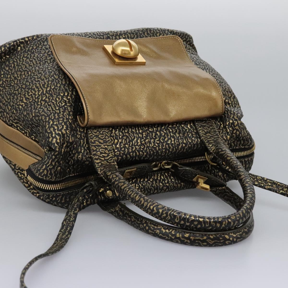 Chloe Hand Bag Leather 2way Gold