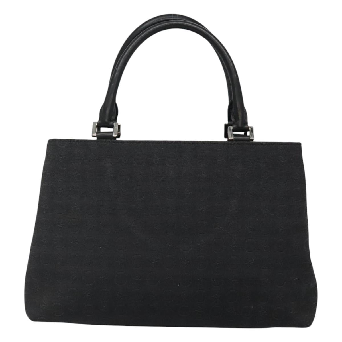 CELINE C Macadam Canvas Hand Bag Black