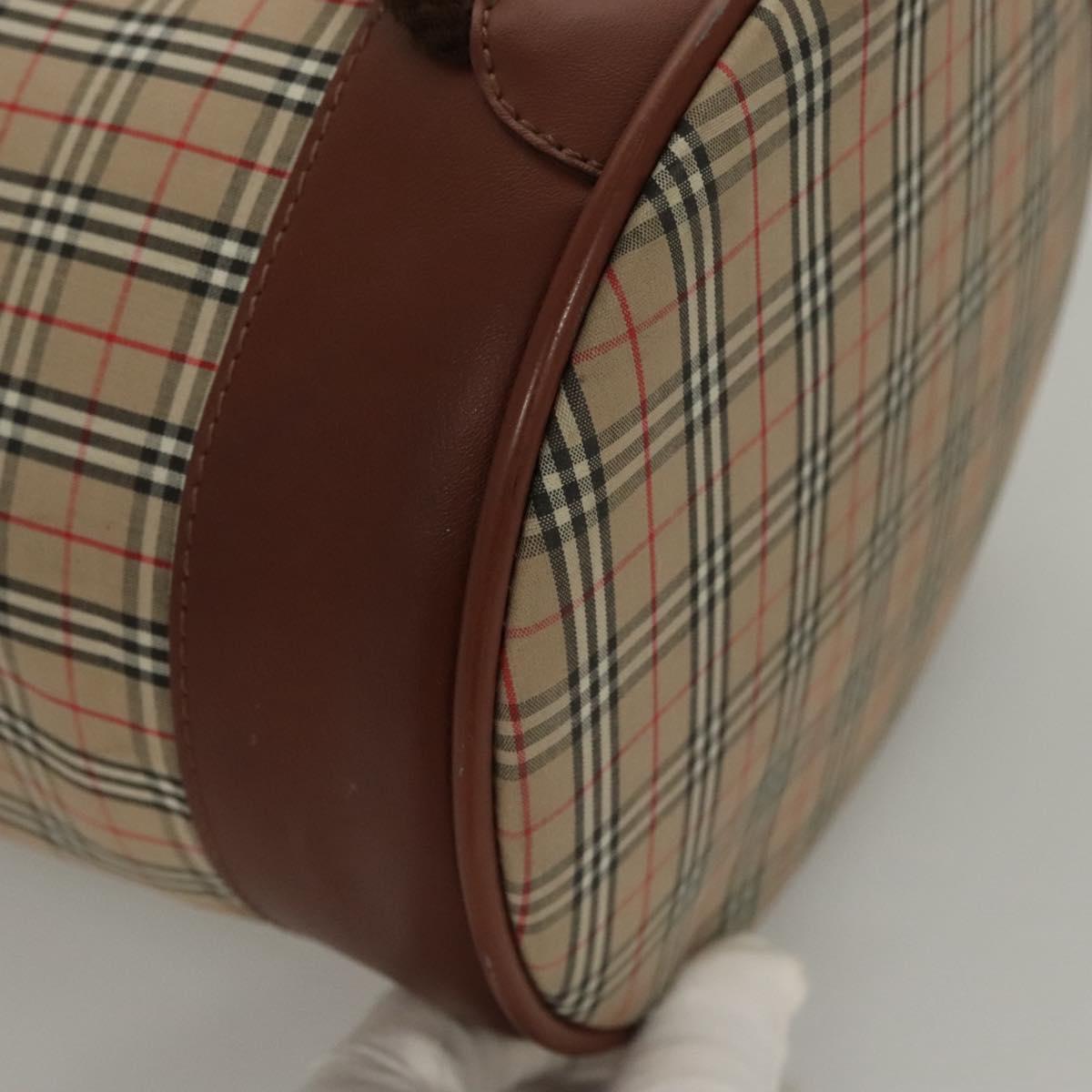 Burberrys Nova Check Shoulder Bag Canvas Beige