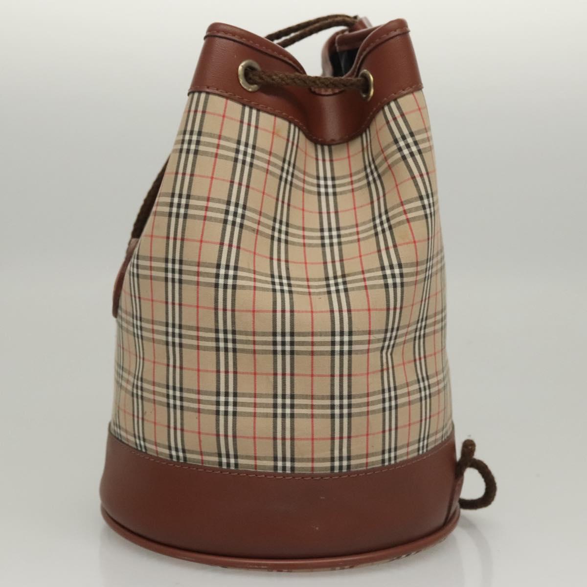 Burberrys Nova Check Shoulder Bag Canvas Beige