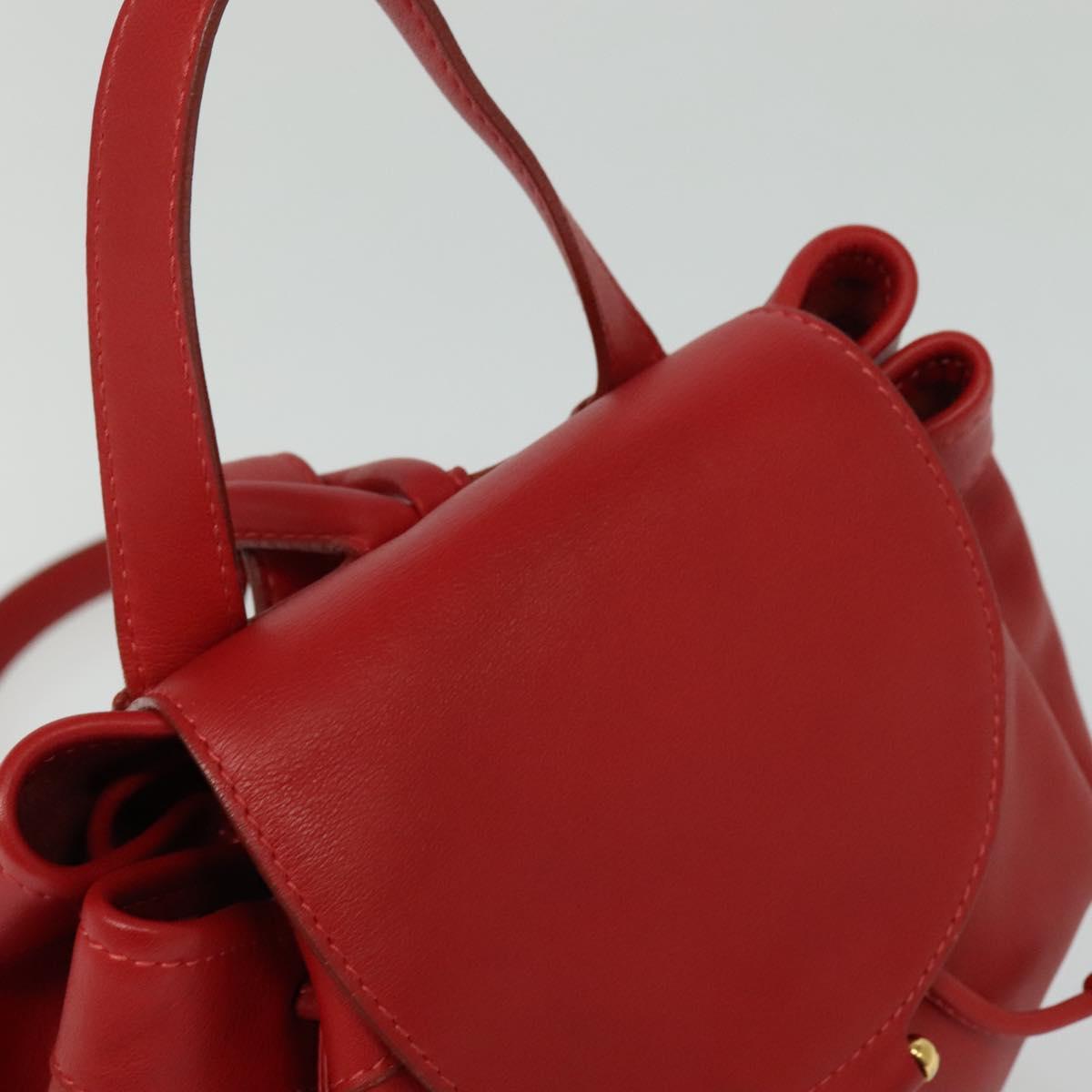 LOEWE Backpack Leather Red Gold
