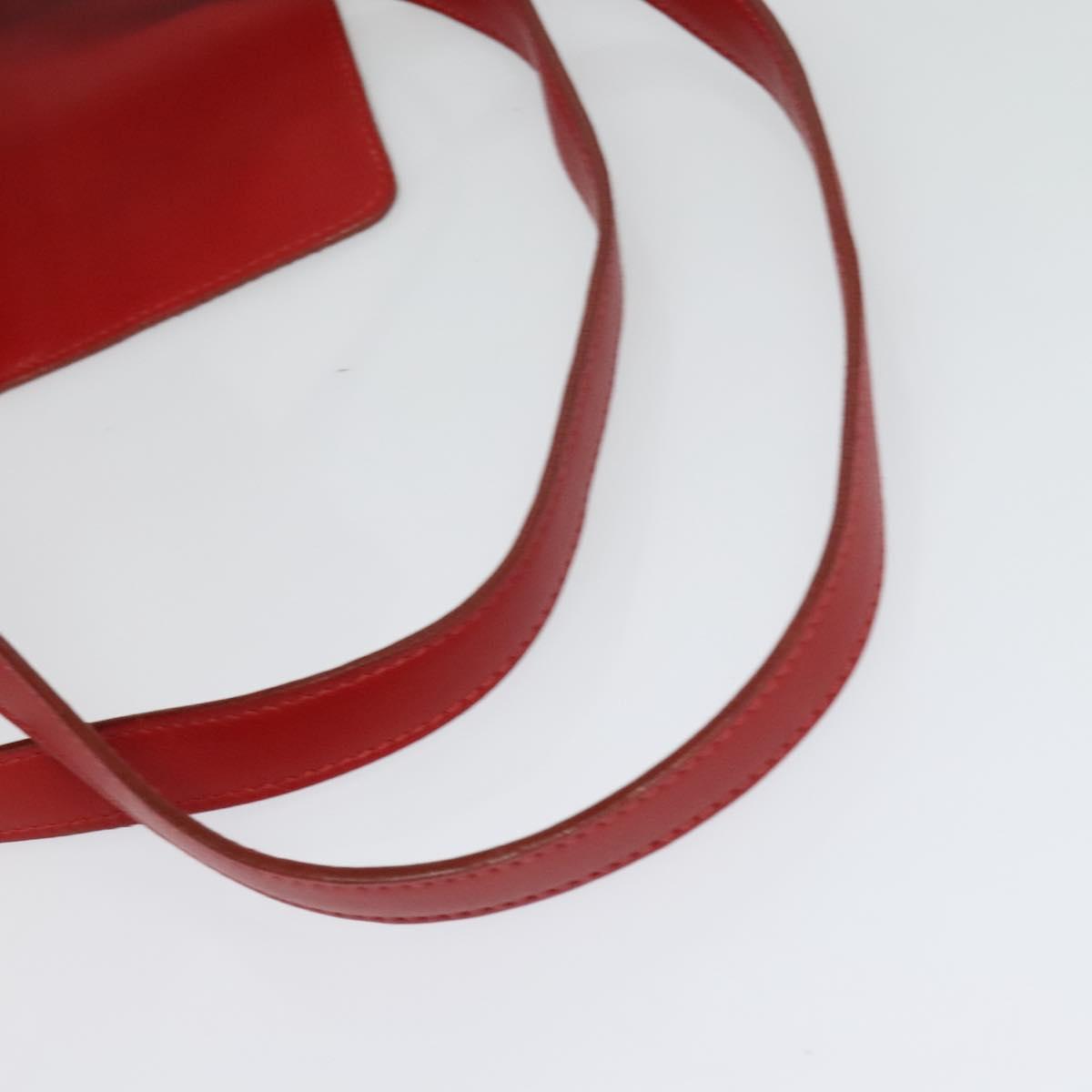 LOEWE Backpack Leather Red Gold