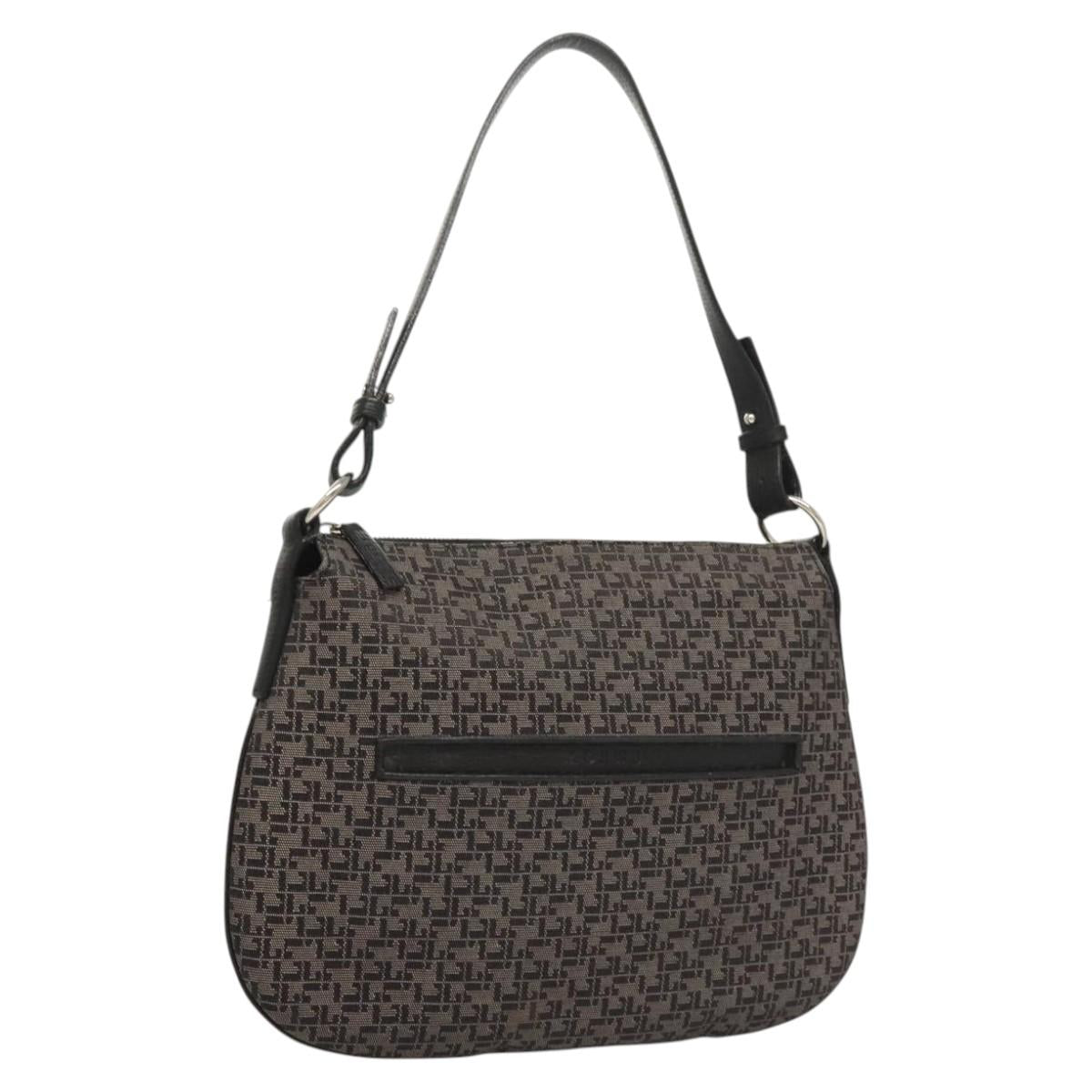 LOEWE Shoulder Bag Canvas Navy Silver