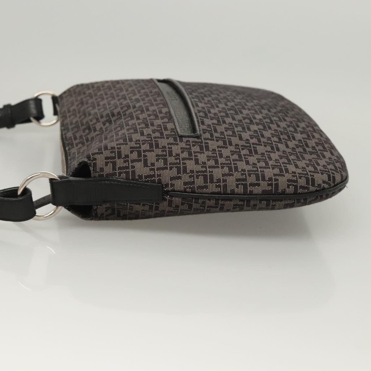 LOEWE Shoulder Bag Canvas Navy Silver