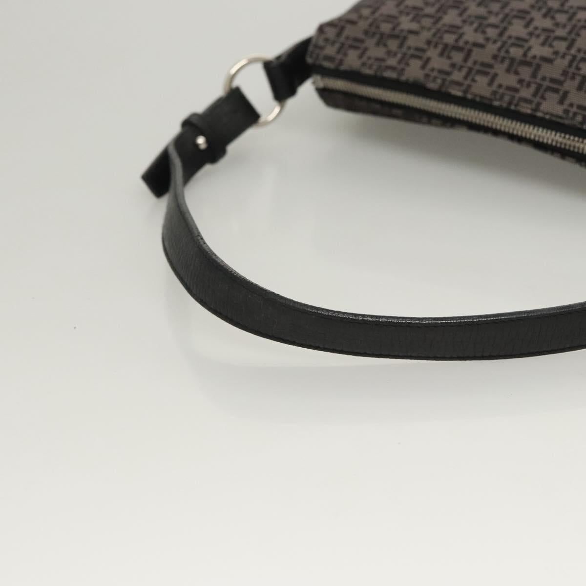 LOEWE Shoulder Bag Canvas Navy Silver