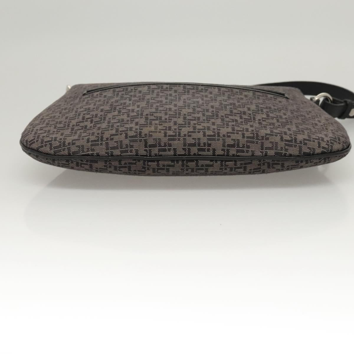 LOEWE Shoulder Bag Canvas Navy Silver