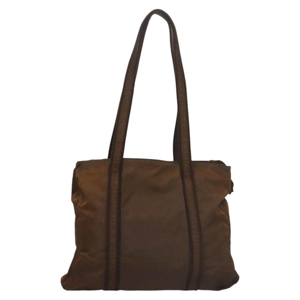 PRADA Tote Bag Nylon Brown