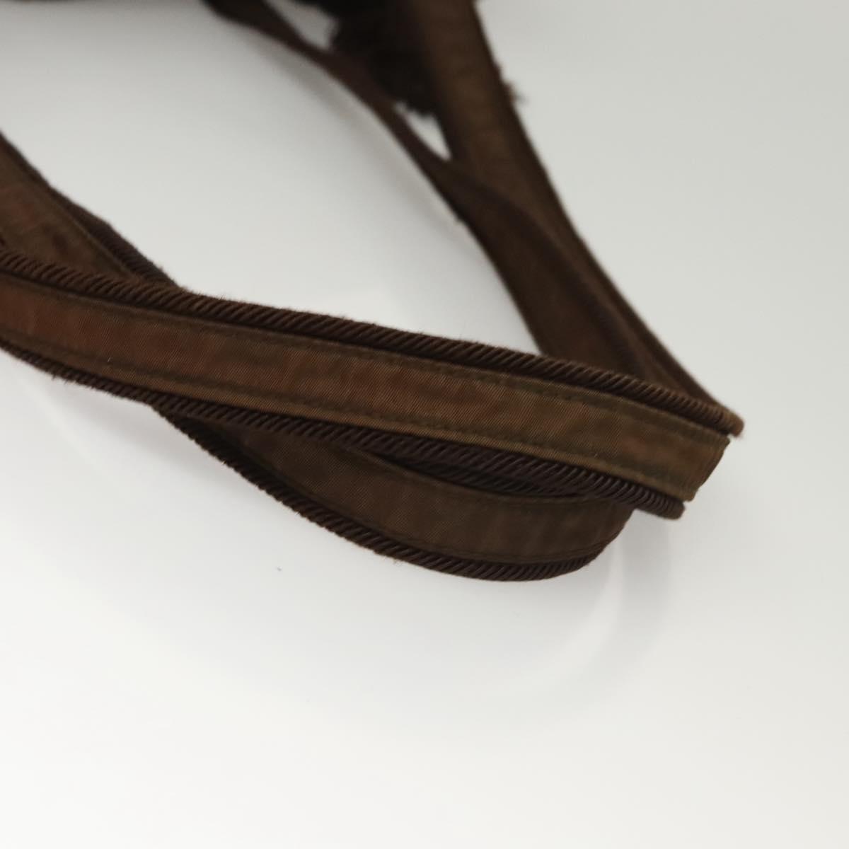 PRADA Tote Bag Nylon Brown