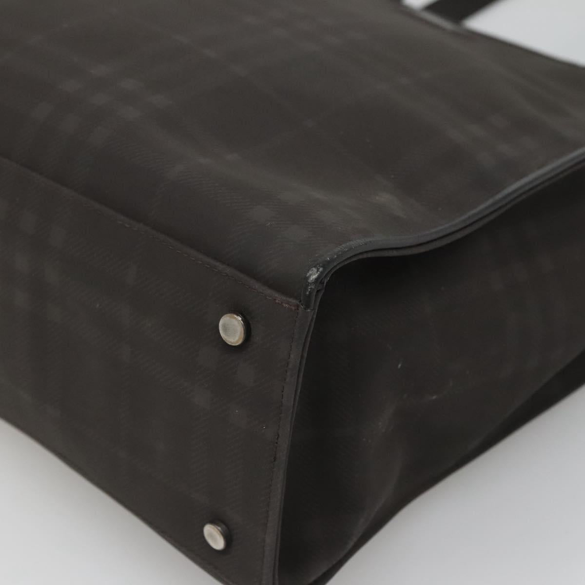 BURBERRY Nova Check Tote Bag PVC Black