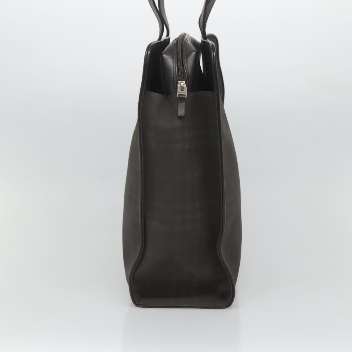 BURBERRY Nova Check Tote Bag PVC Black