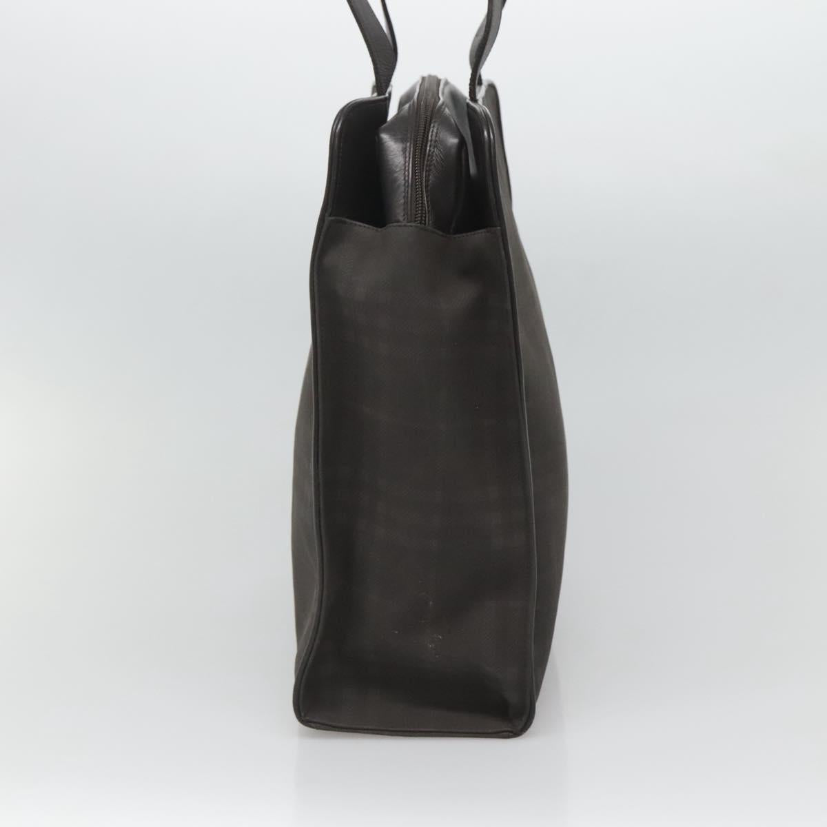 BURBERRY Nova Check Tote Bag PVC Black