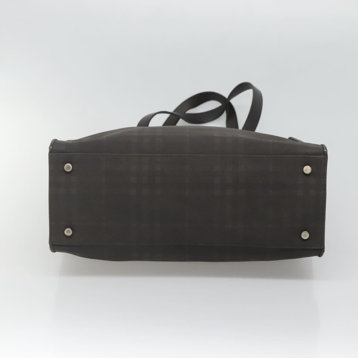 BURBERRY Nova Check Tote Bag PVC Black
