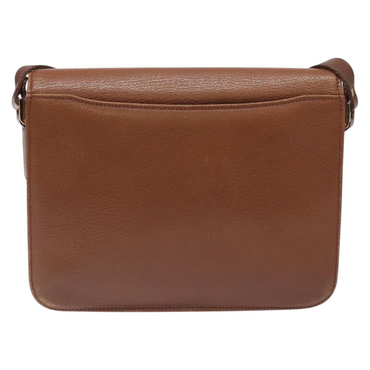 Burberrys Shoulder Bag Leather Brown Gold