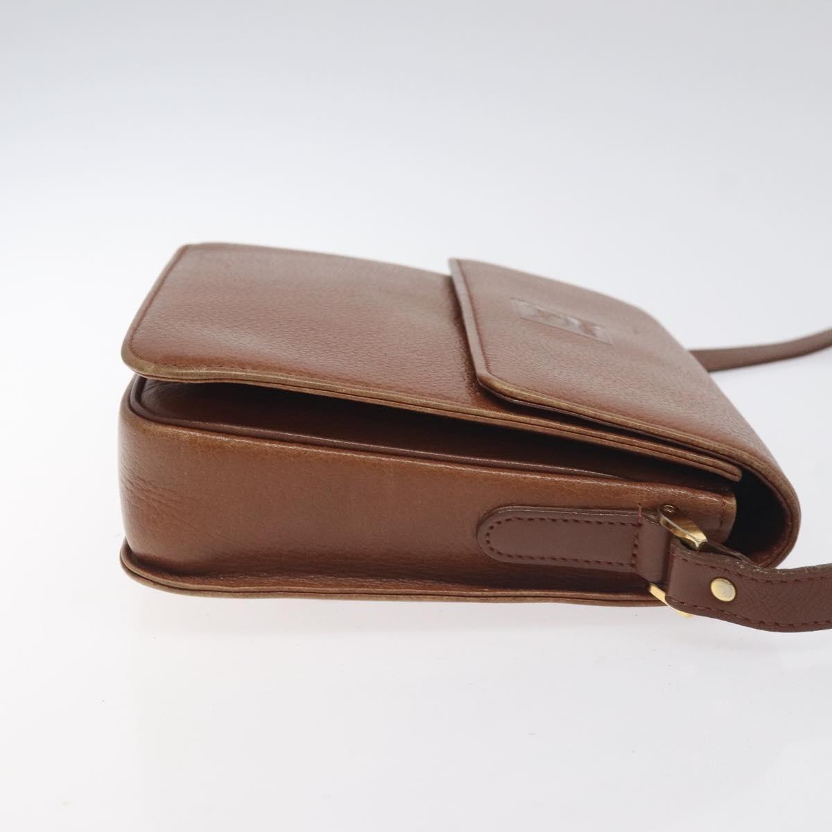 Burberrys Shoulder Bag Leather Brown Gold