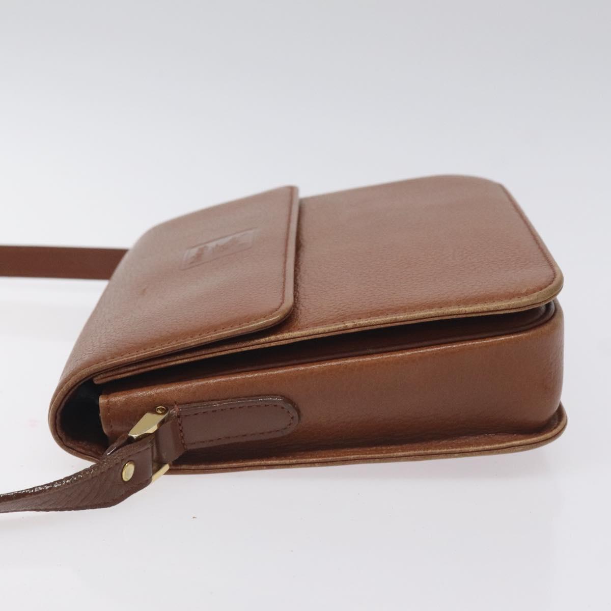 Burberrys Shoulder Bag Leather Brown Gold