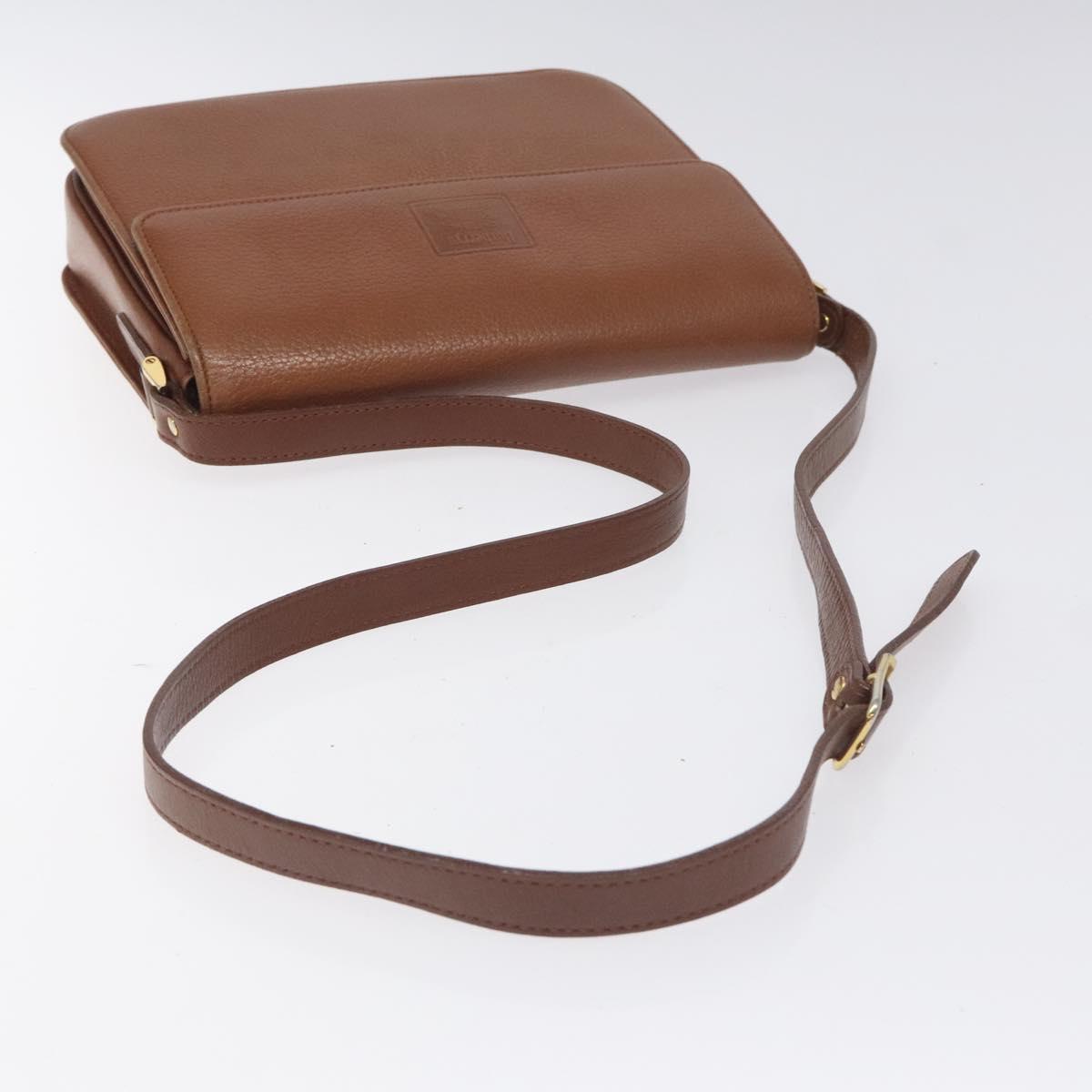 Burberrys Shoulder Bag Leather Brown Gold