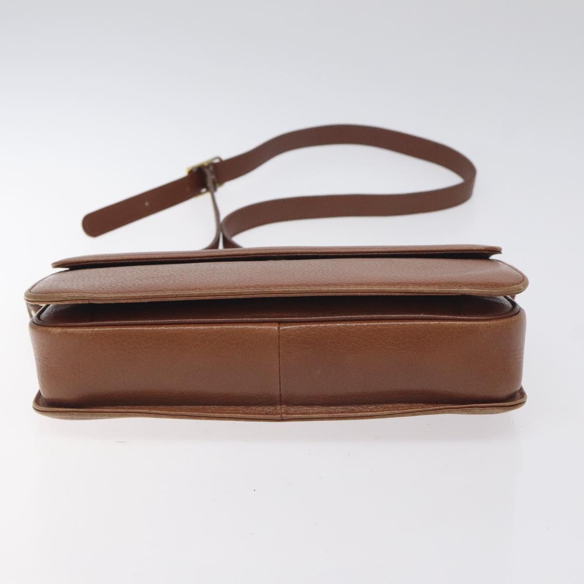 Burberrys Shoulder Bag Leather Brown Gold