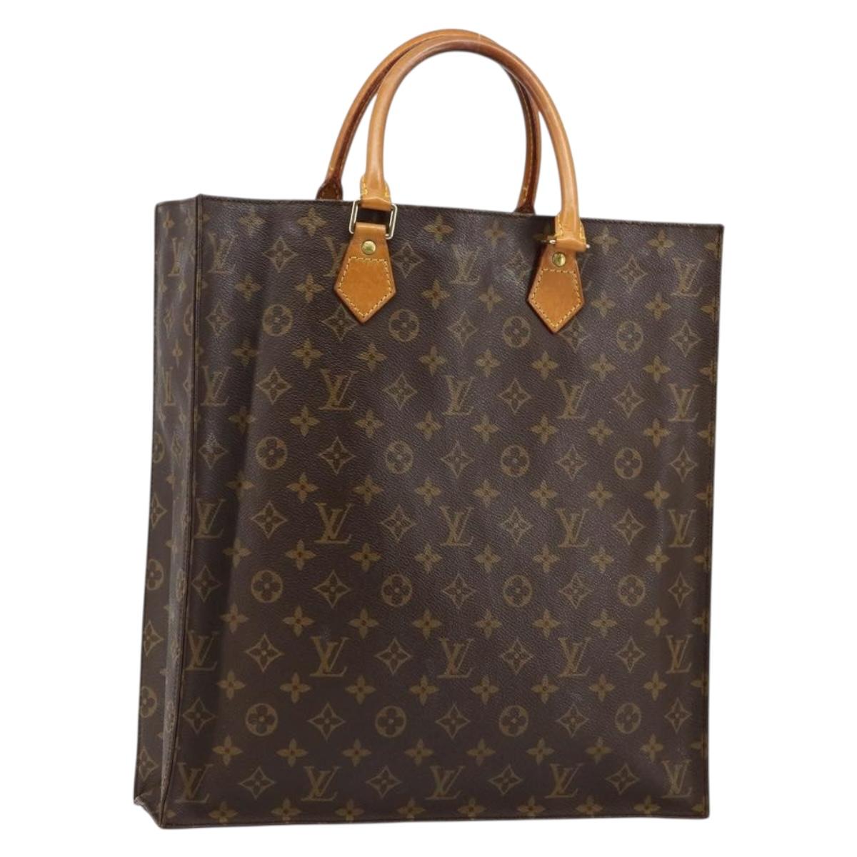 Louis Vuitton Monogram Sac Plat Hand Bag M51140 LV