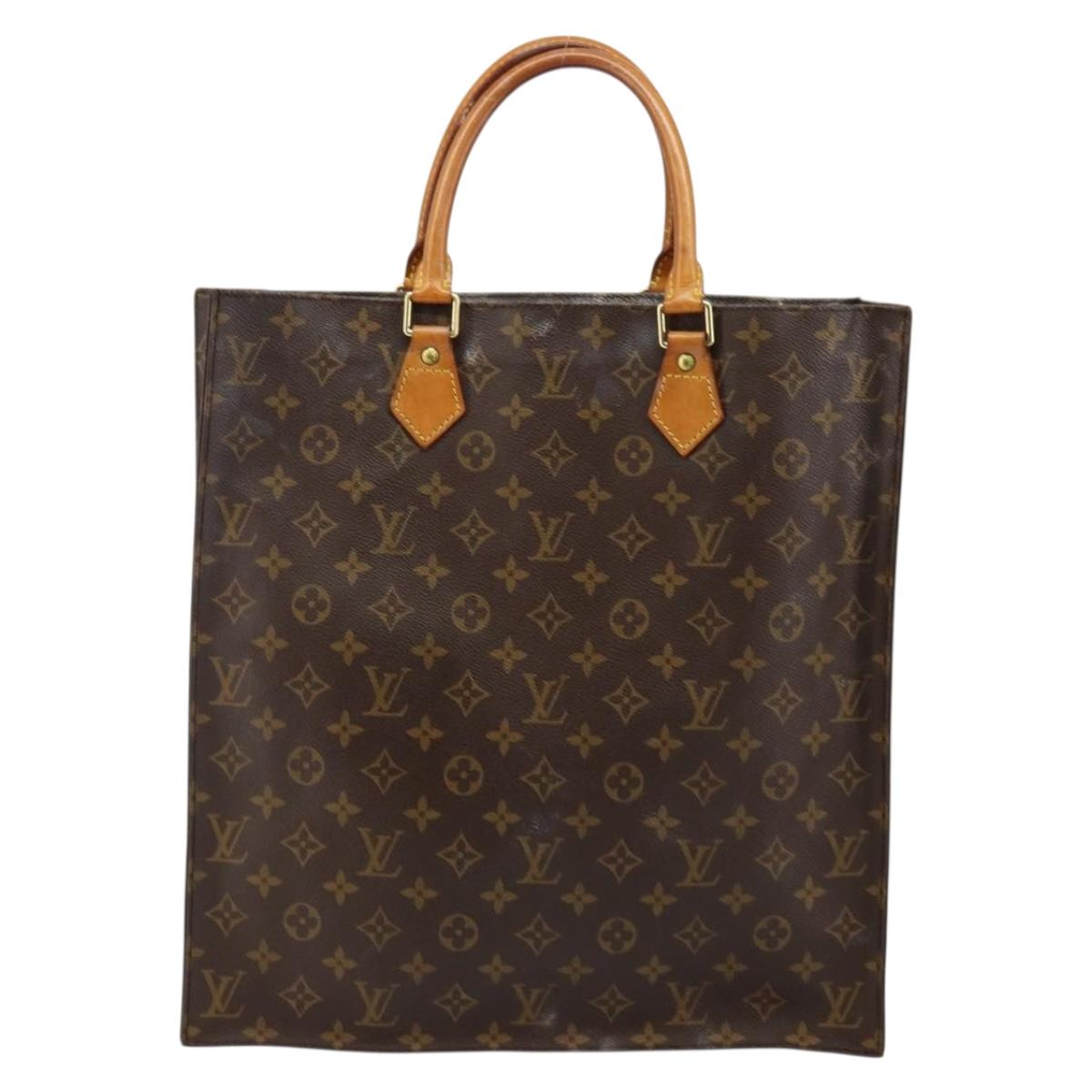 Louis Vuitton Monogram Sac Plat Hand Bag M51140 LV