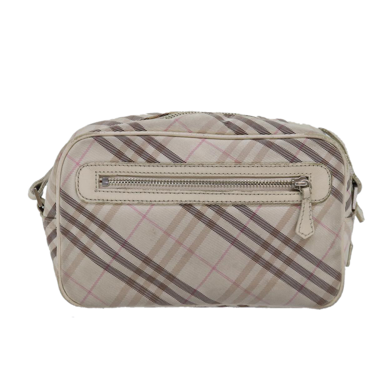 BURBERRY Nova Check Blue Label Shoulder Bag Canvas Pink