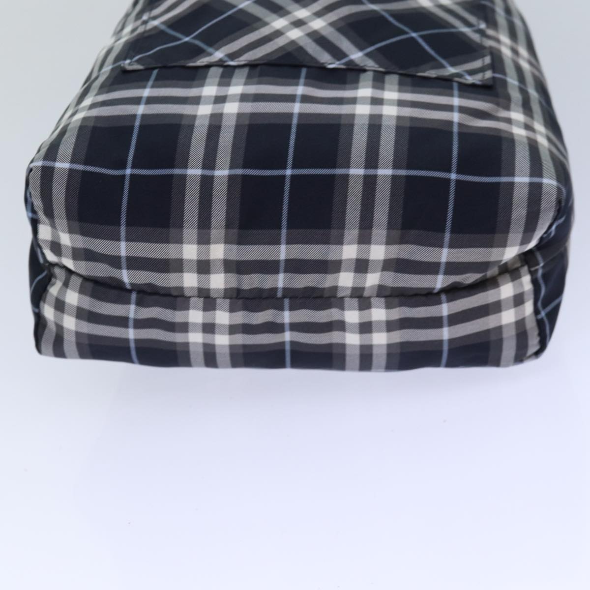 BURBERRY Nova Check Blue Label Drawstring Bag Pouch Nylon Navy