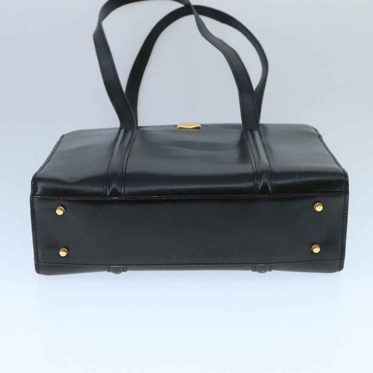 BALLY Shoulder Bag Leather Black Gold