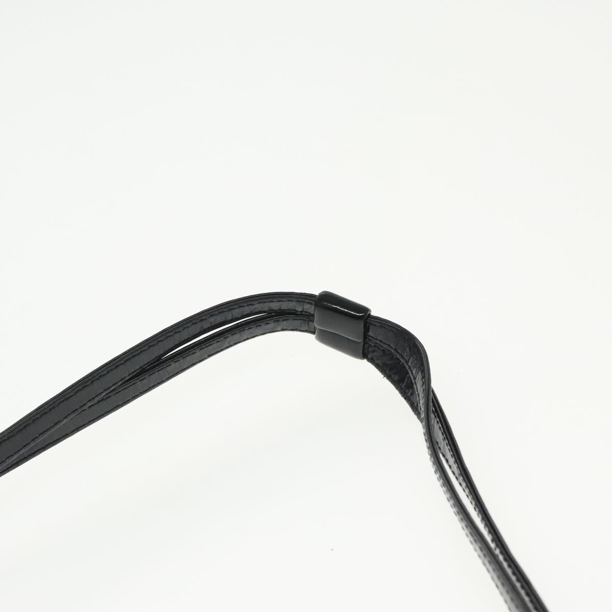 BALLY Shoulder Bag Suede Leather Black Silver
