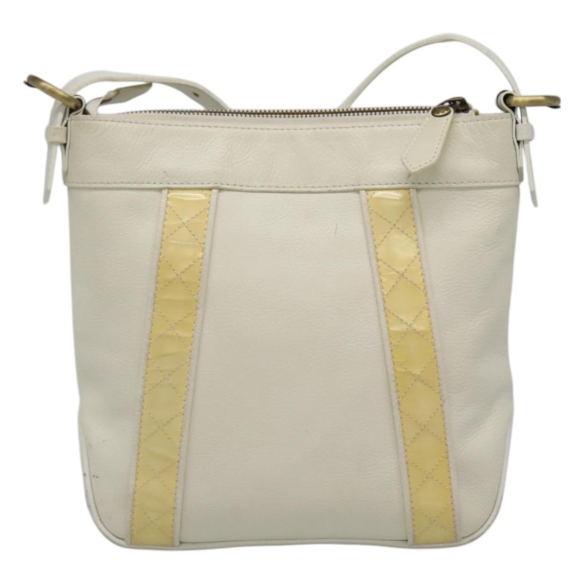 BURBERRY Shoulder Bag Leather White