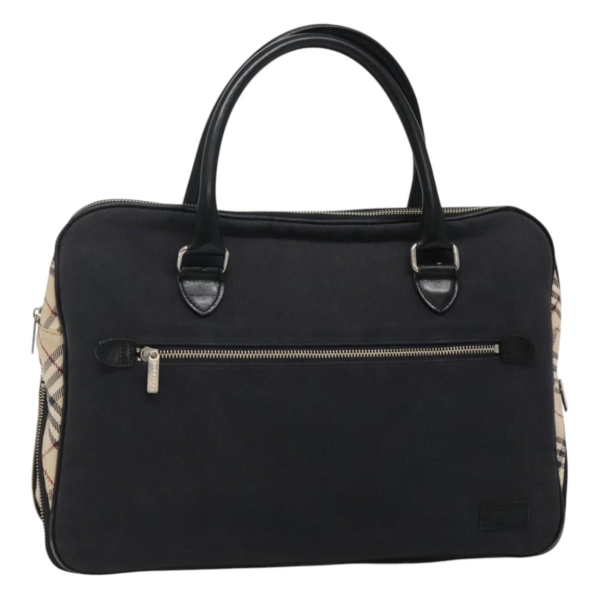 BURBERRY Blue Label Hand Bag Canvas Navy