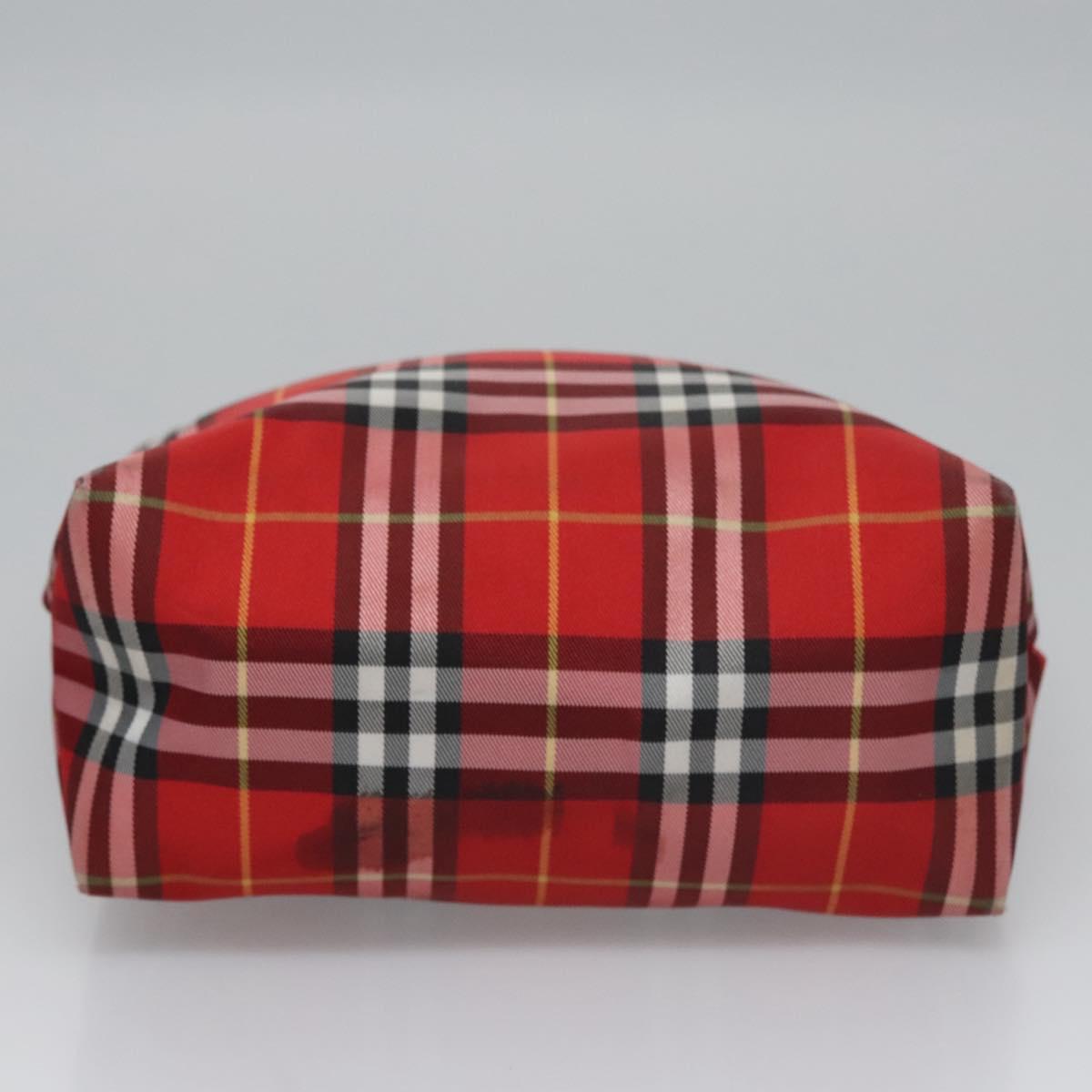 BURBERRY Nova Check Hand Bag Nylon Red