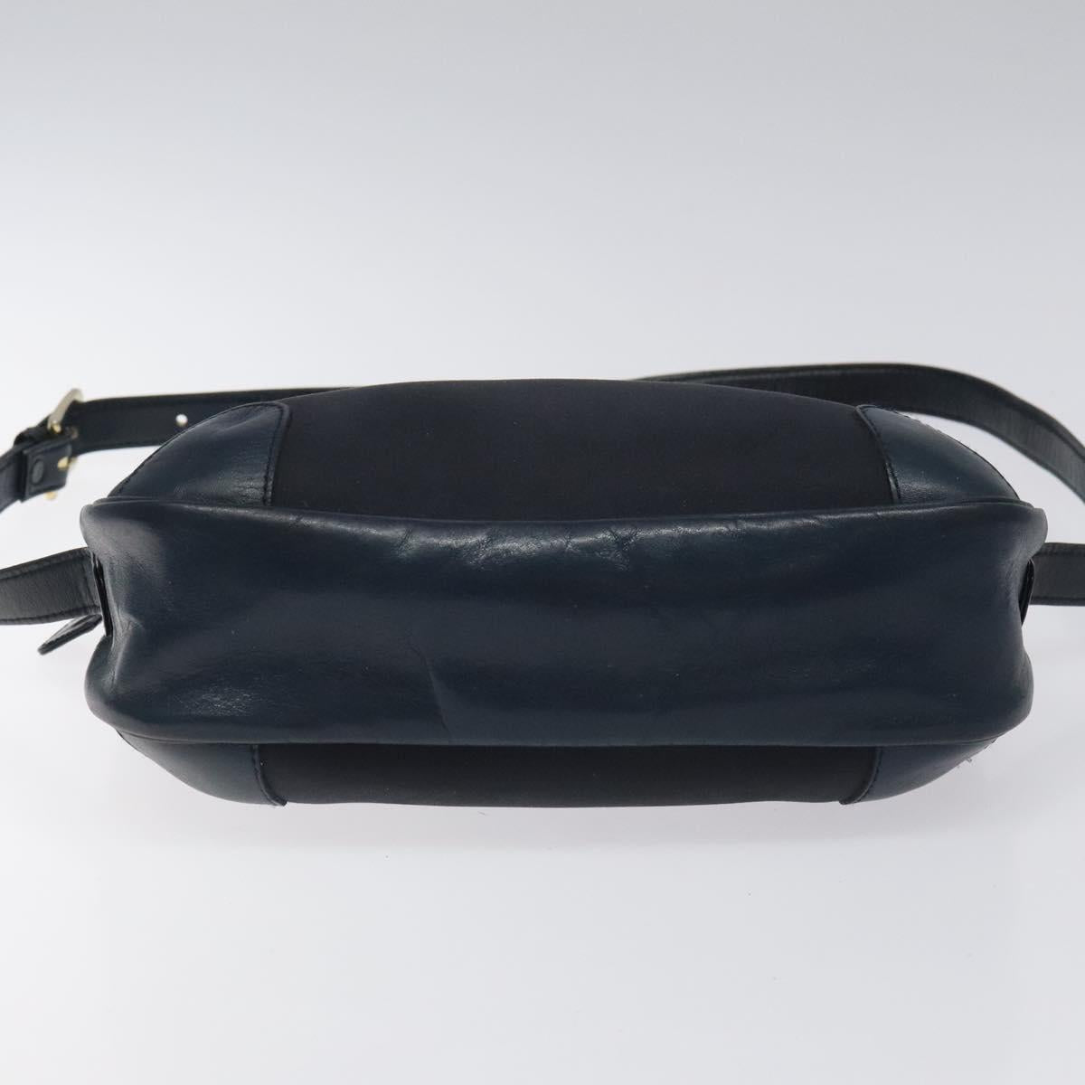 Burberrys Shoulder Bag Canvas Navy