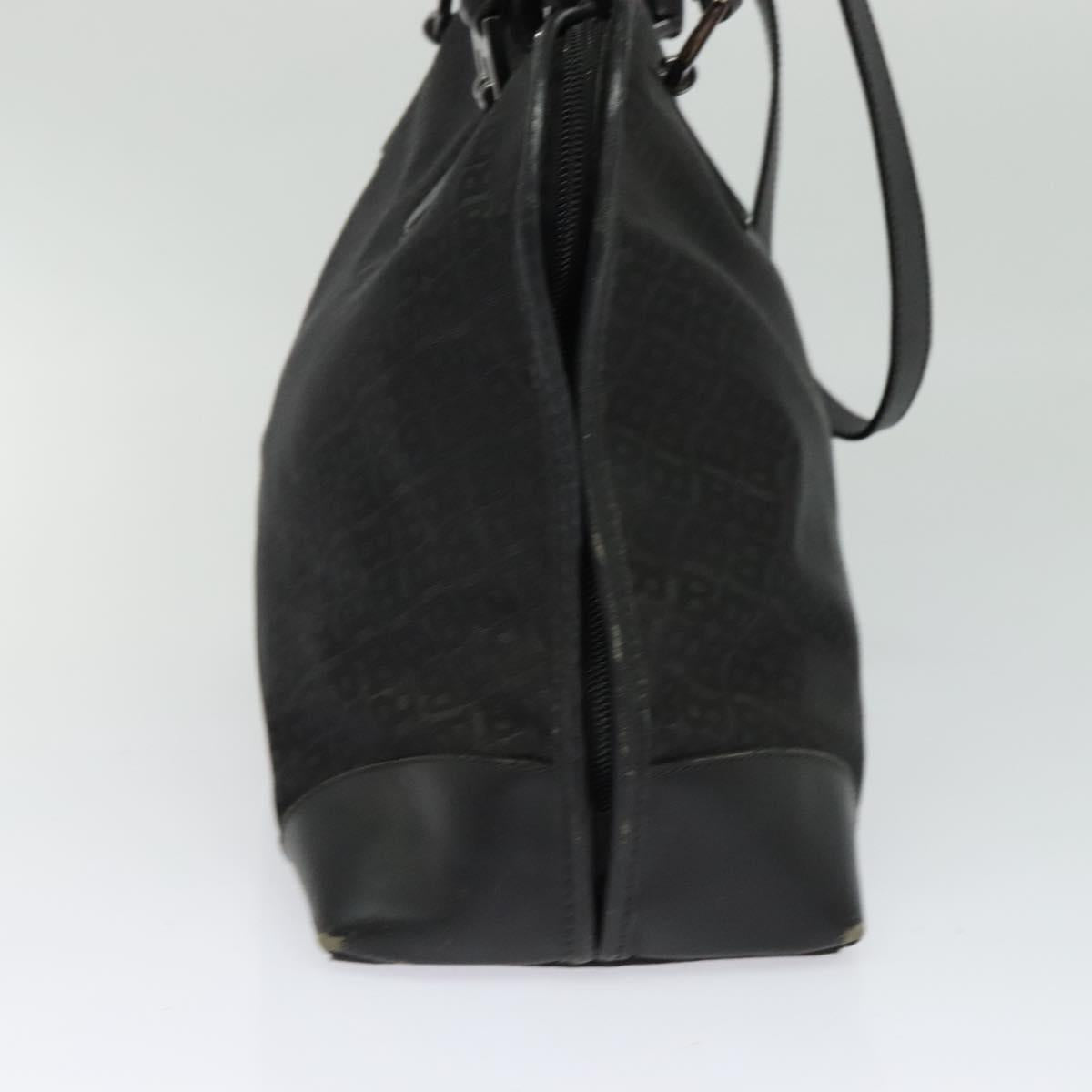 BALLY Hand Bag Nylon 2way Black Silver