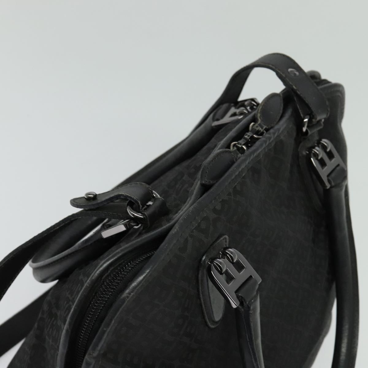 BALLY Hand Bag Nylon 2way Black Silver
