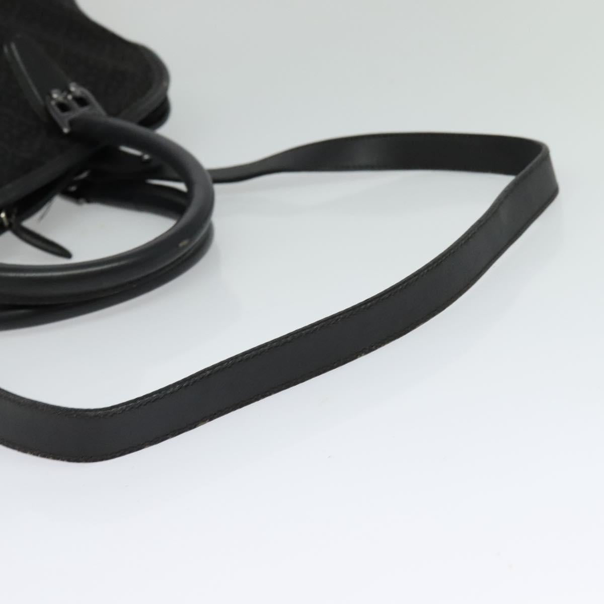 BALLY Hand Bag Nylon 2way Black Silver