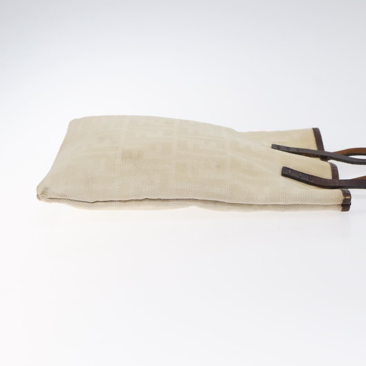 FENDI Zucca Canvas Hand Bag Beige Brown
