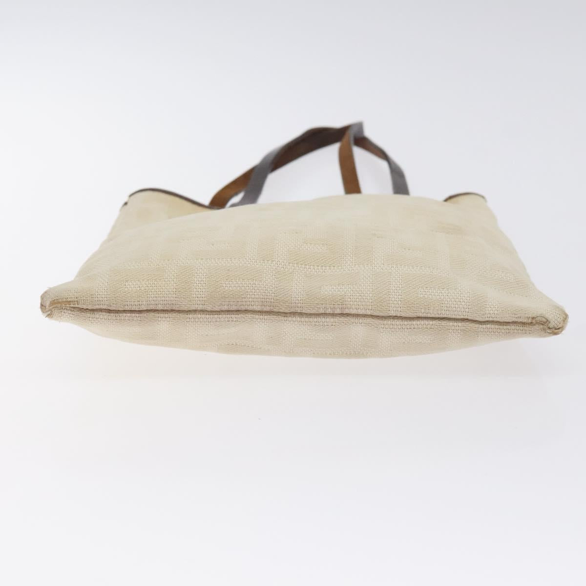 FENDI Zucca Canvas Hand Bag Beige Brown