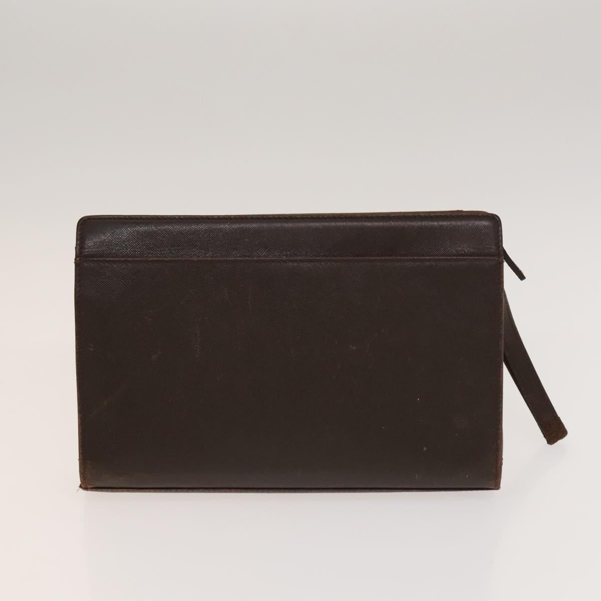 BURBERRY Clutch Bag Leather 2Set Brown